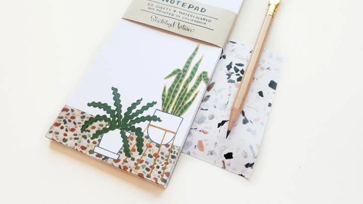 Houseplants And Terrazzo Notepad rugged multipurpose