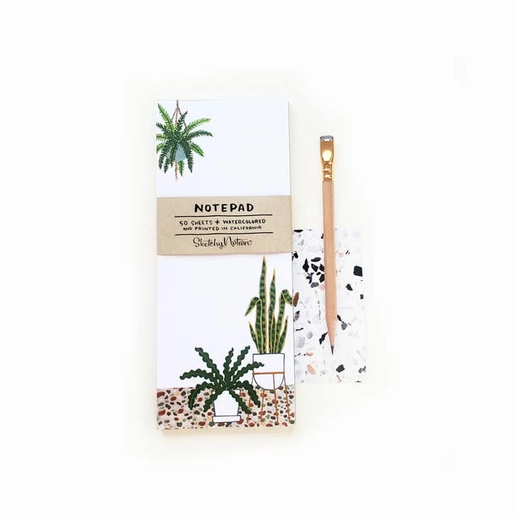 glossy Houseplants And Terrazzo Notepad