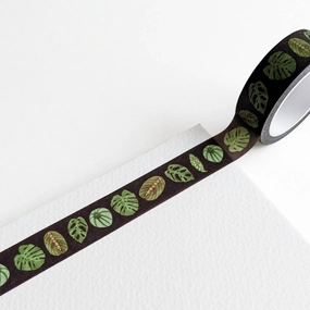 neutral Houseplants Washi Tape Dark