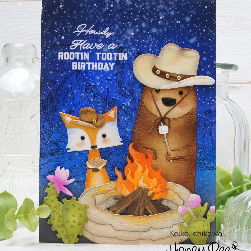 wooden Howdy Y'All - 4X6 Stamp Set