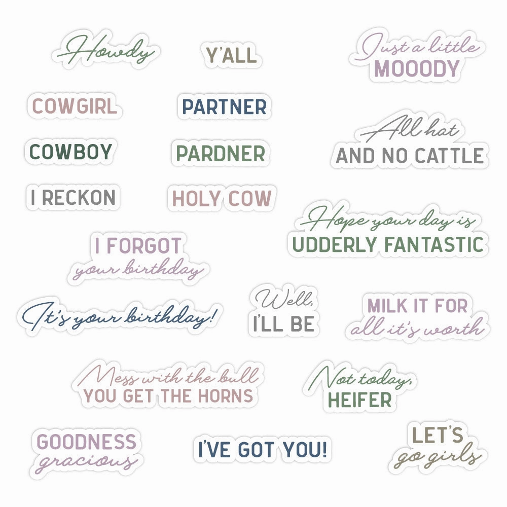 Howdy Y'All - 4X6 Stamp Set minimalist