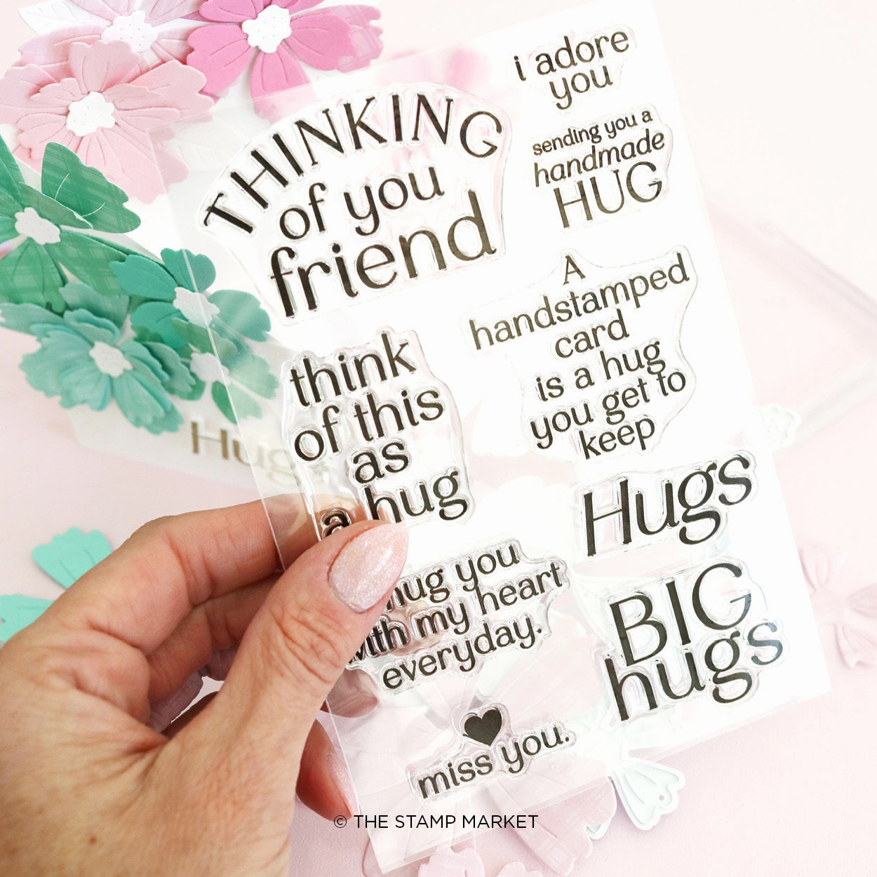 Hugging You Stamp Set handy