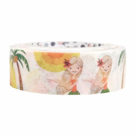 Hula Girl Palm Tree  Washi Tape Shinzi Katoh Design essential handy