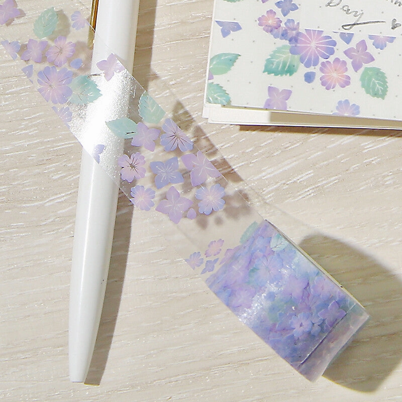 exclusive Hydrangea Pet Clear Tape Bgm
