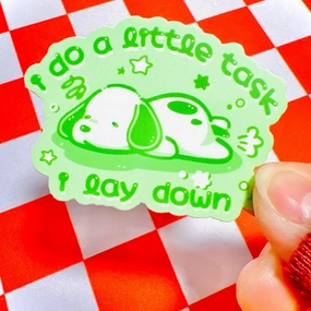 essential magnetic I Do A Little Task I Lay Down Vinyl Sticker