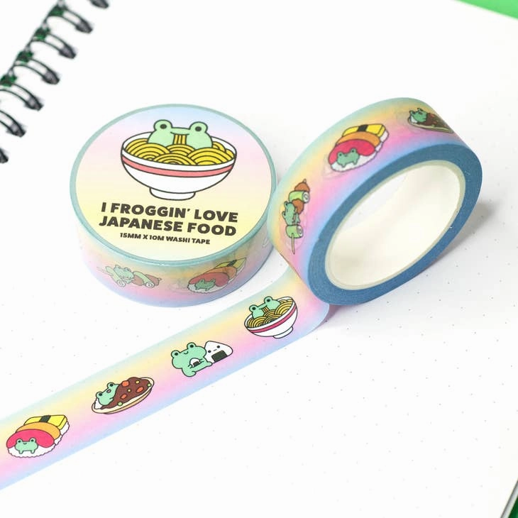 I Froggin' Love Japanese Food Washi Tape tiny