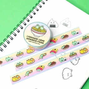 I Froggin' Love Japanese Food Washi Tape tall daily