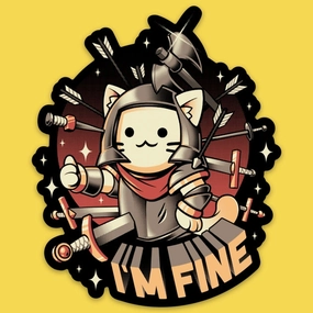 pack I'M Fine Vinyl Sticker