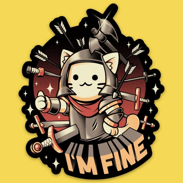 pack I'M Fine Vinyl Sticker