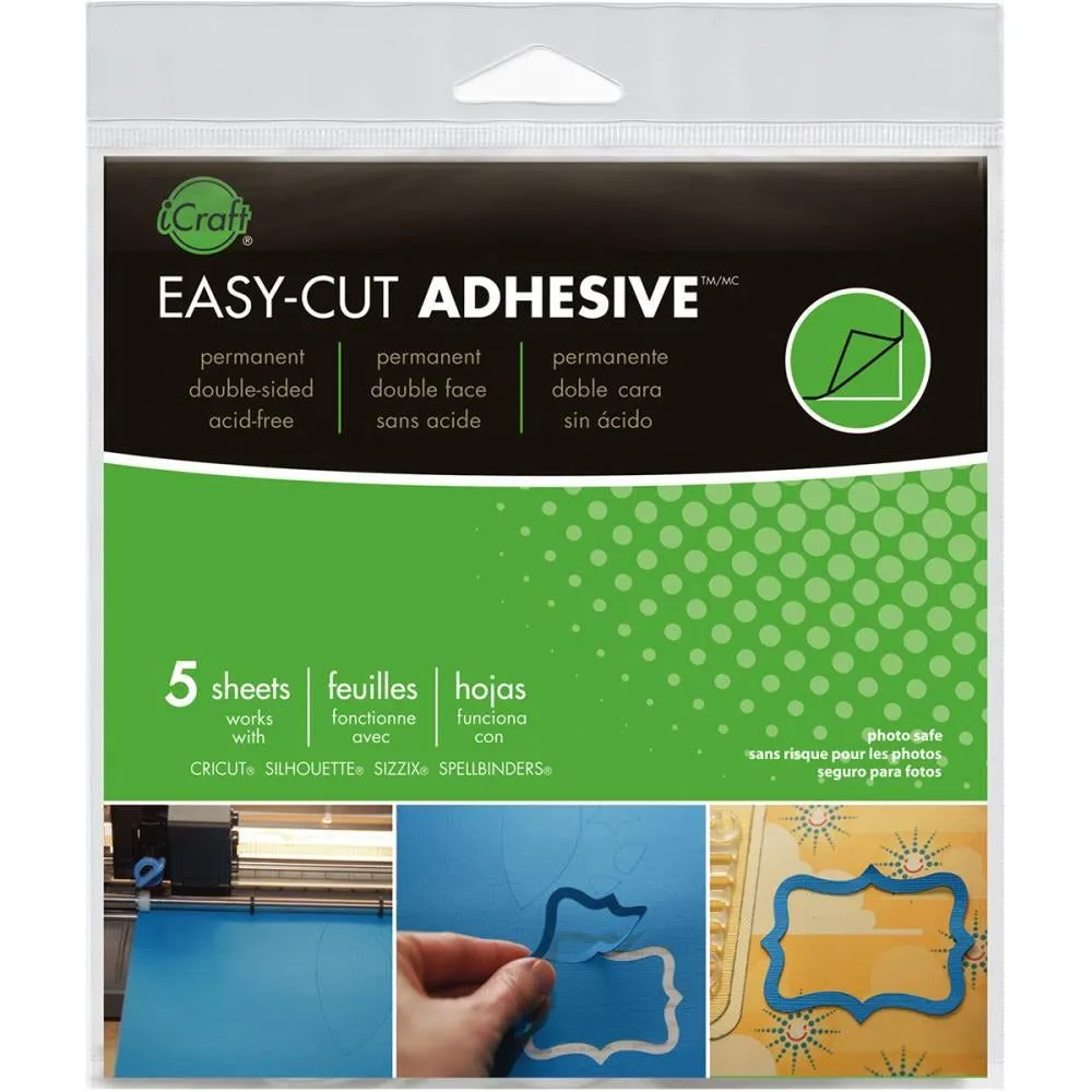 flexible Icraft Easy-Cut Adhesive 5.75"X5.75" - 5 Sheets