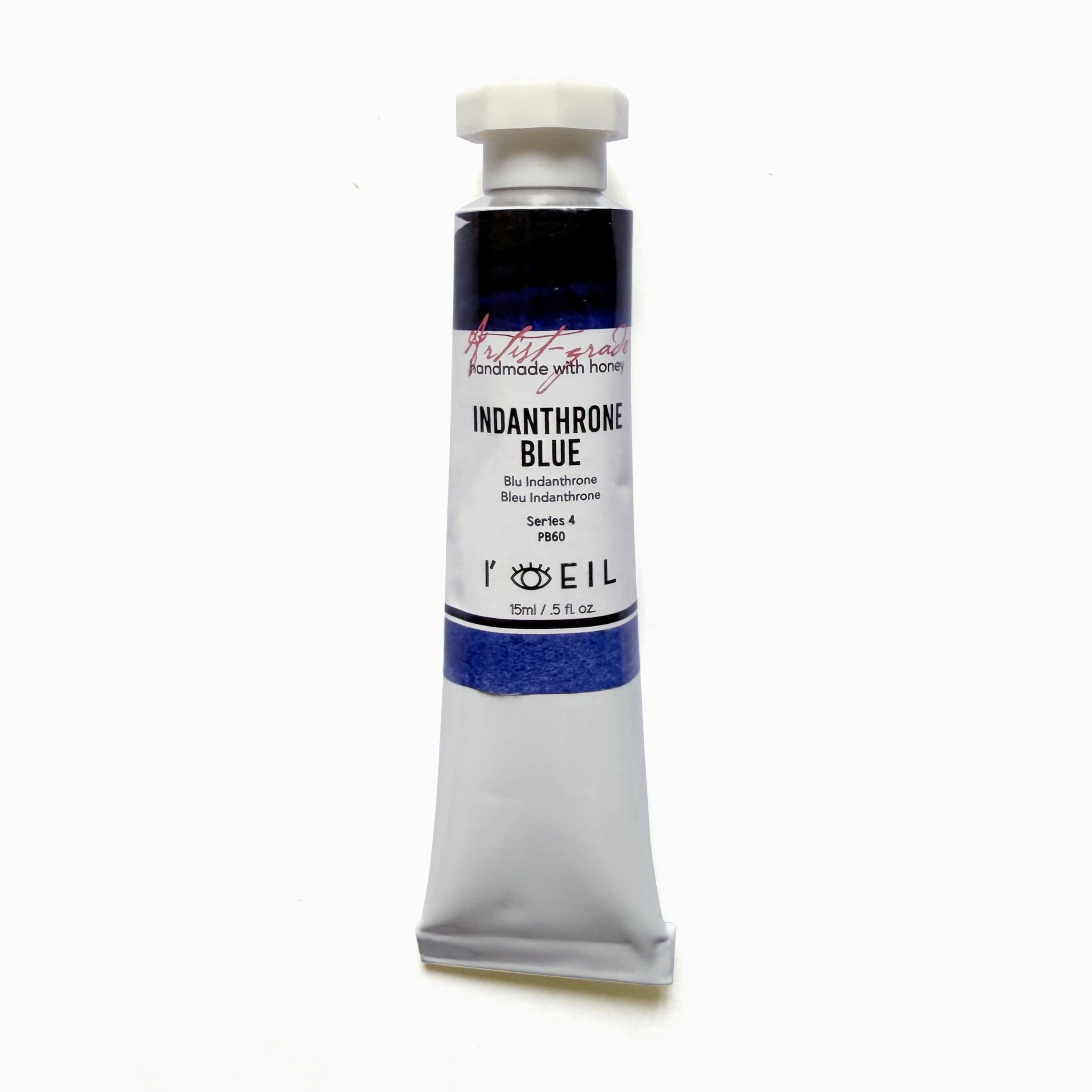 collectible Indanthrone Blue Pb60 - Artist Grade Handmade Honey Based Watercolor Tube 15Ml