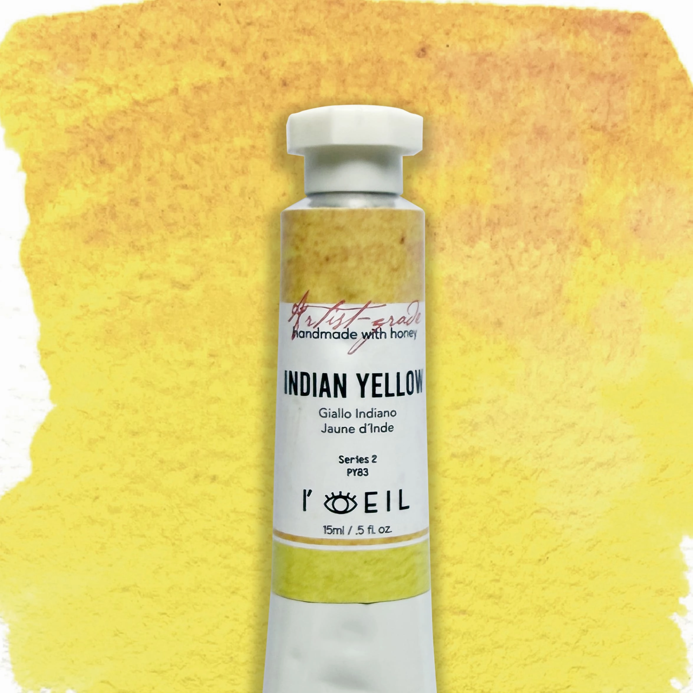 muted Indian Yellow Synthetic Py83 - Artist Grade Handmade Honey Based Watercolor Tube 15Ml