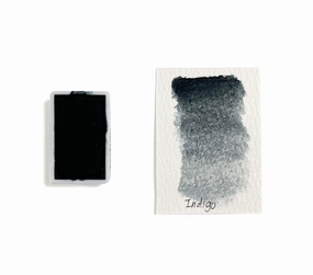 refined Indigo Pb60 - Artist Grade Handmade Honey Based Watercolor Paint Full Pan 3.2Ml