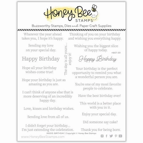 Inside: Birthday Sentiments - 6X6 Stamp Set gift recycled