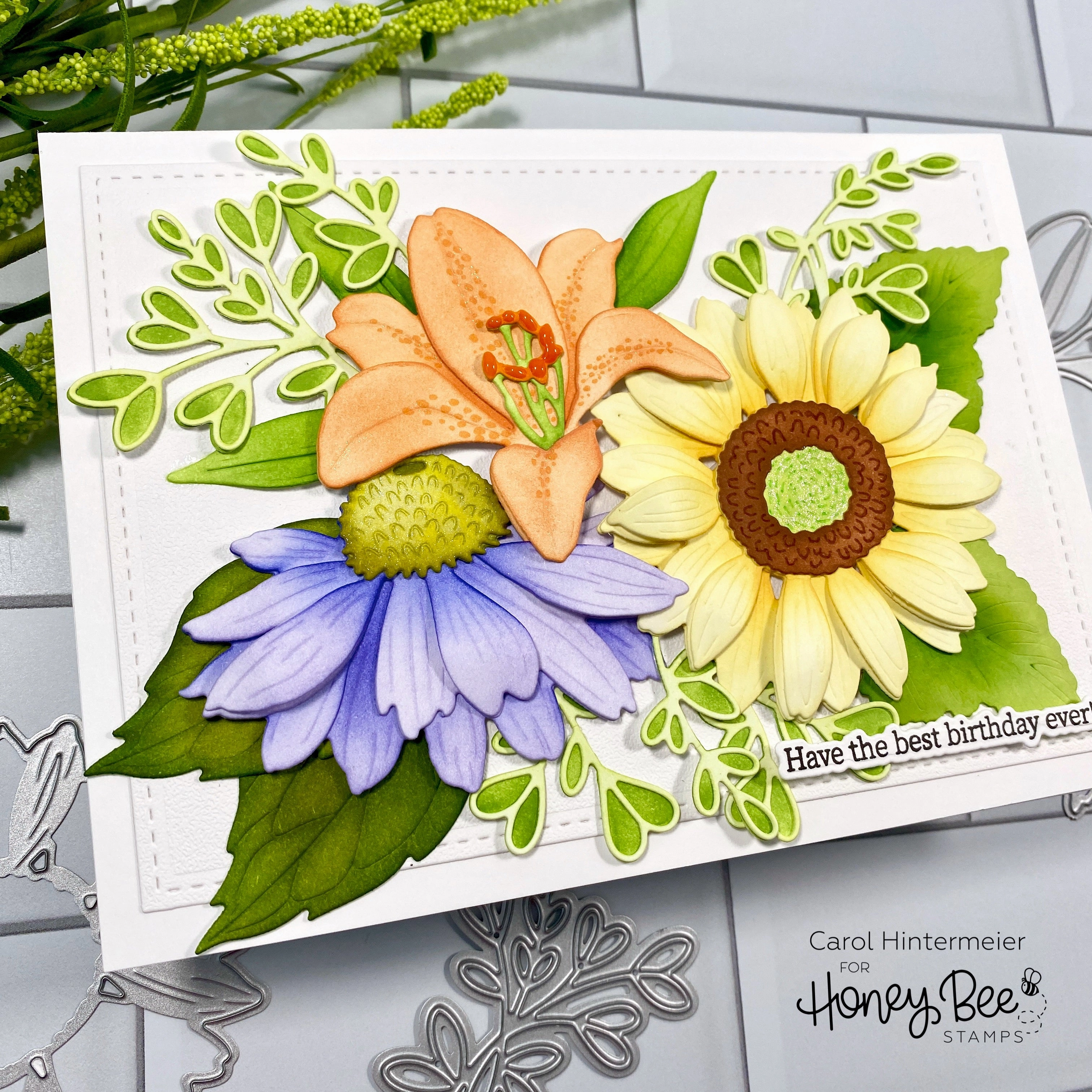 vintage minimalist Inside: Birthday Sentiments - 6X6 Stamp Set