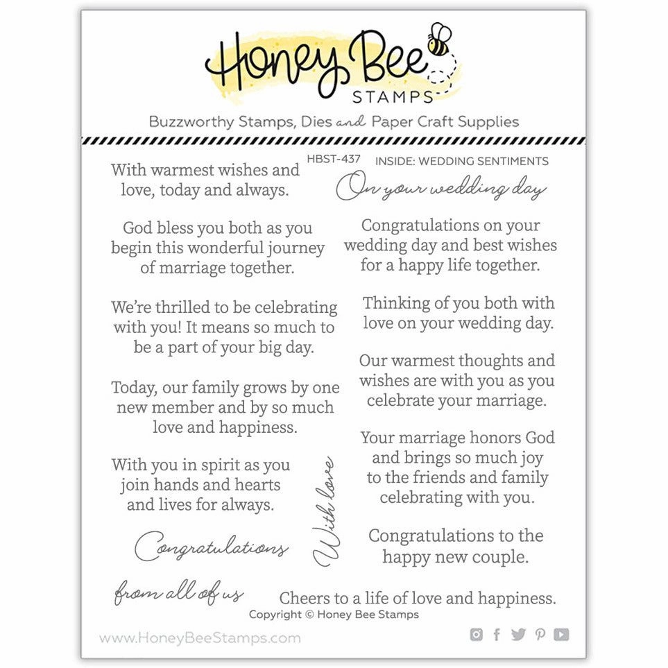 neutral Inside: Wedding Sentiments - 6X6 Stamp Set