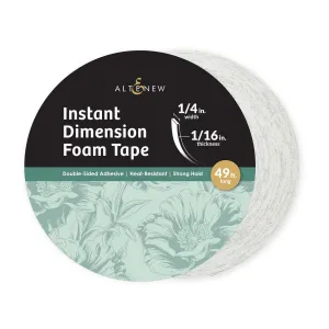 thin Instant Dimension Foam Tape - 1/16'' X 1/4'' X 15M
