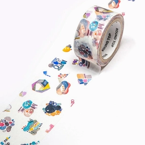 sleek Iroarare Geo Art Washi Tape Insomnia Round Top