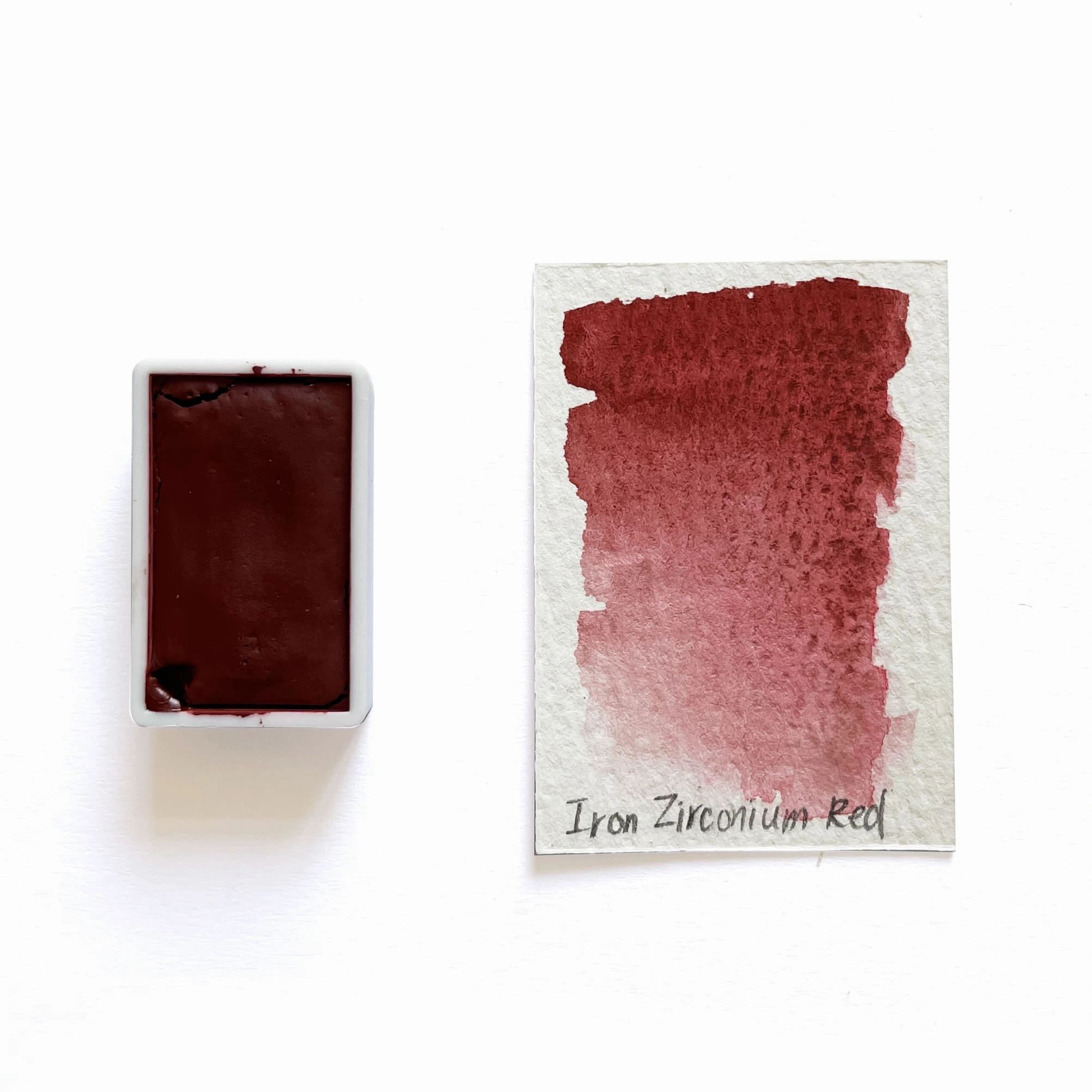 Iron Zirconium Red - Artist Grade Handmade Honey Based Watercolor Paint Full Pan 3.2Ml steel magnetic