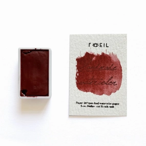 slim Iron Zirconium Red - Artist Grade Handmade Honey Based Watercolor Paint Full Pan 3.2Ml