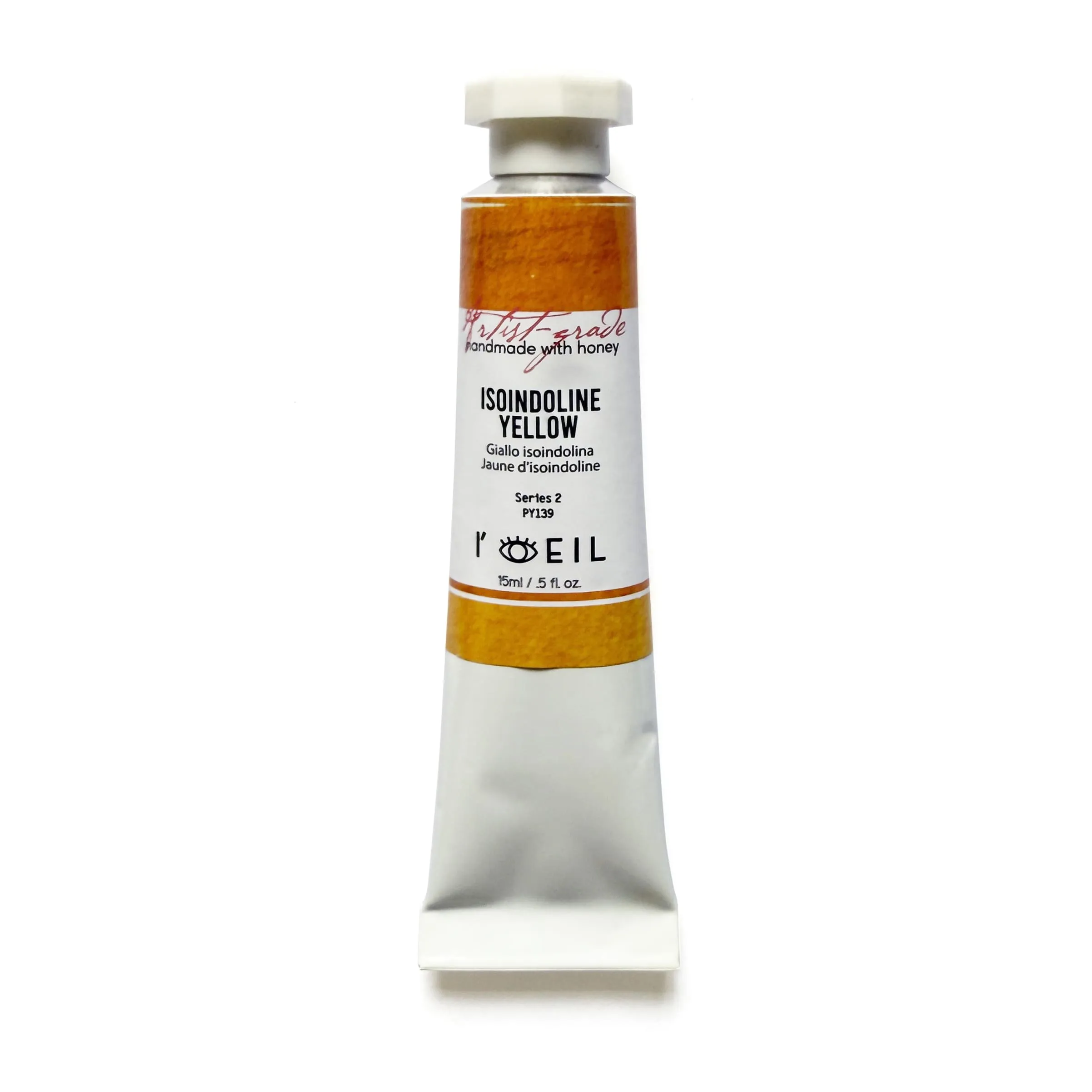 bold limited Isoindoline Yellow Py139 - Artist Grade Handmade Honey Based Watercolor Tube 15Ml