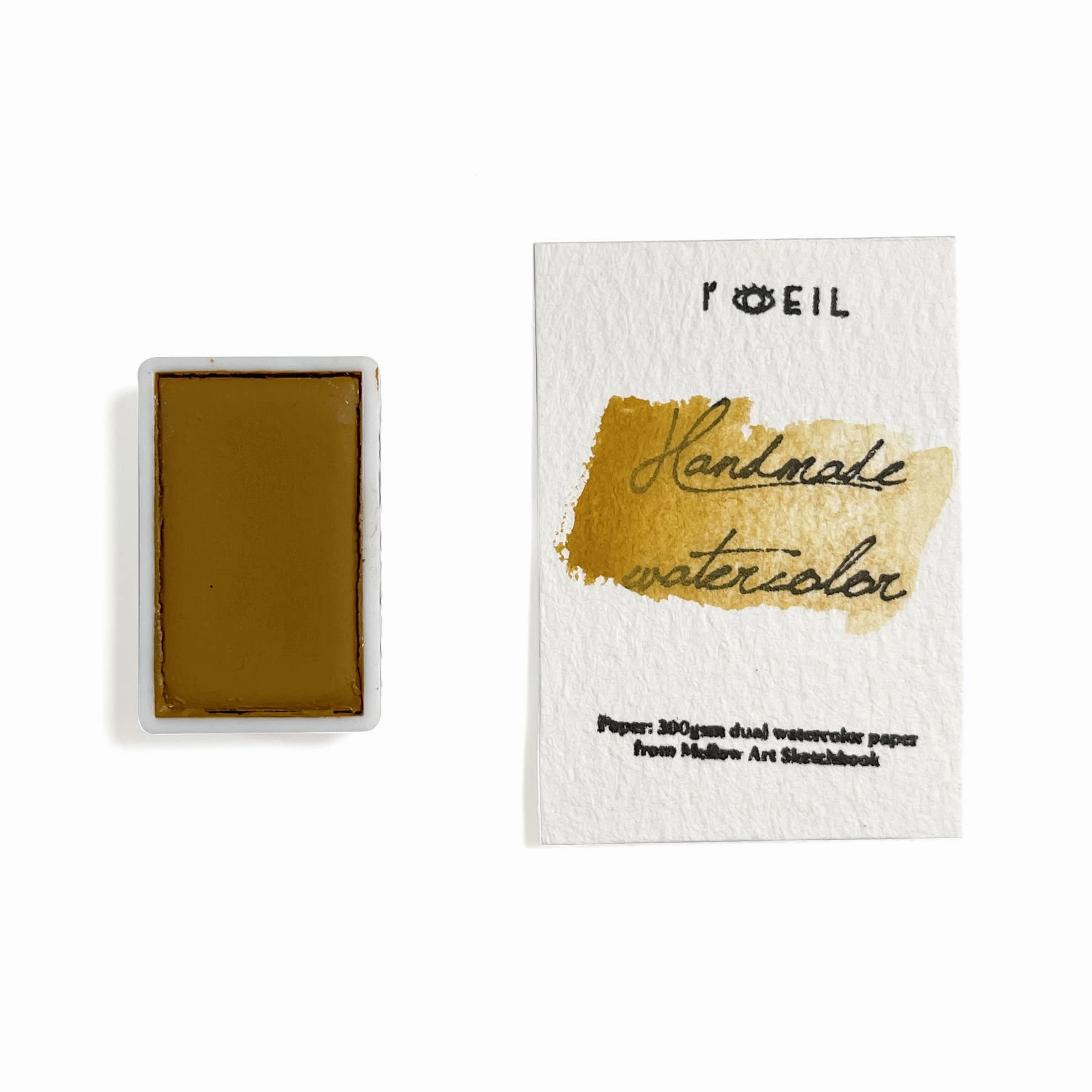 versatile basic Italian Yellow Ochre Py43 - Artist Grade Handmade Honey Based Watercolor Paint Full Pan 3.2Ml