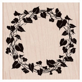 wide vivid Ivy Wreath Stamp