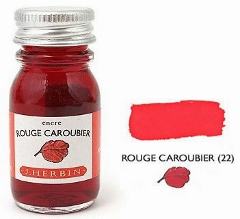 J Herbin Bottled Ink Rouge Caroubier - 10Ml daily