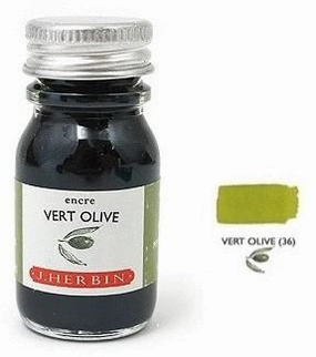 daily J Herbin Bottled Ink Vert Olive - 10Ml