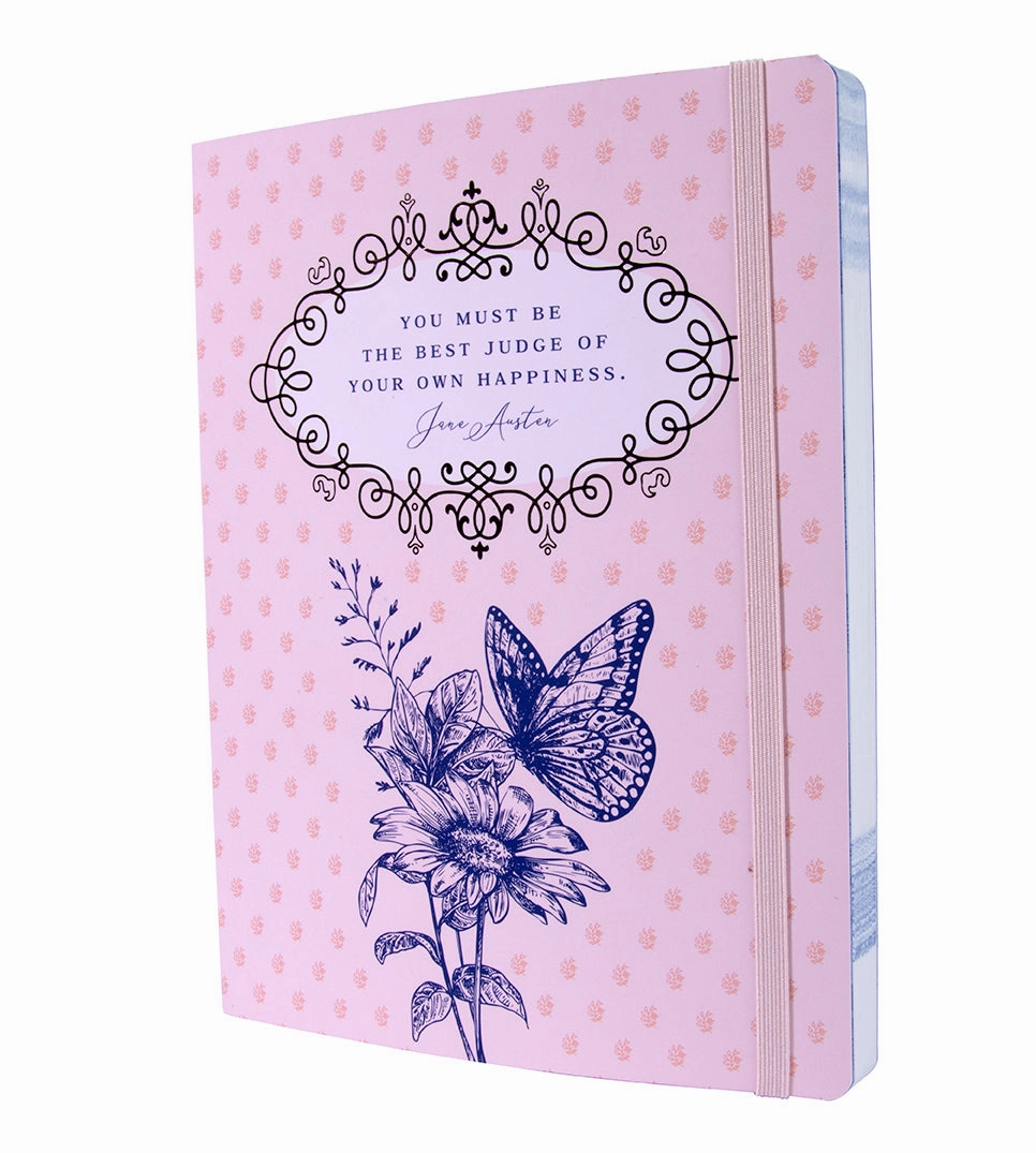 Jane Austen: Best Judge Of Your Own Happiness Softcover Notebook solid