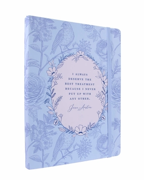 bold paper Jane Austen: I Deserve The Best Treatment Softcover Notebook