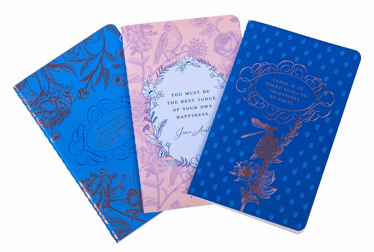 Jane Austen Sewn Pocket Notebook Collection (Set Of 3) nonslip lightweight