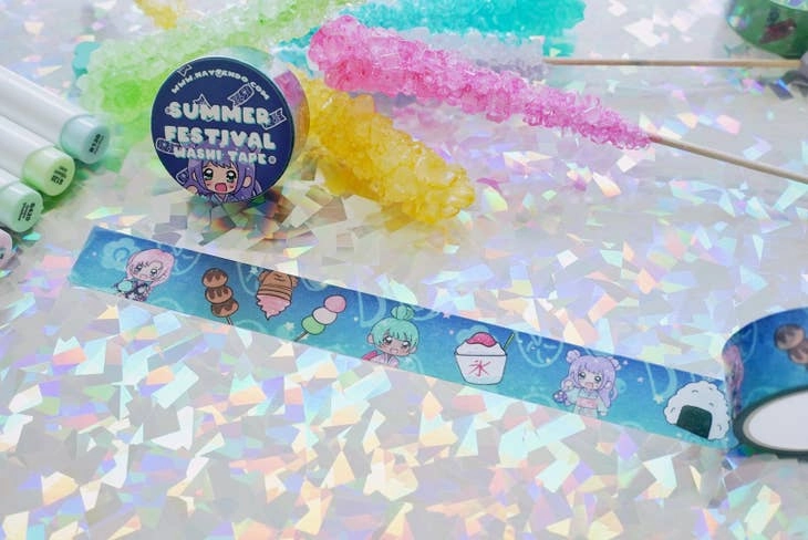 Japanese Festival Washi Tape premium retro