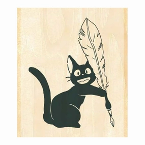 Jiji And Fountain Pen Rubber Stamp new