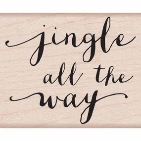 shiny Jingle Script Rubber Stamp