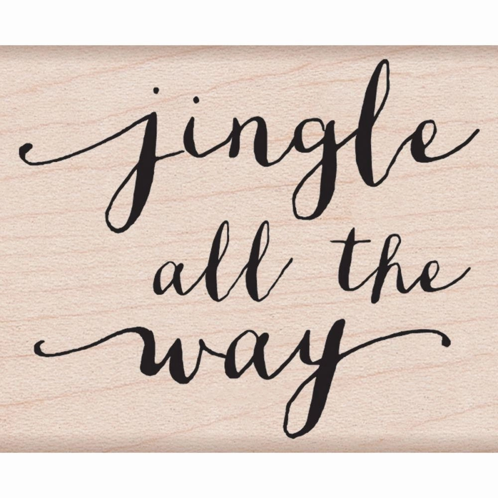 shiny Jingle Script Rubber Stamp