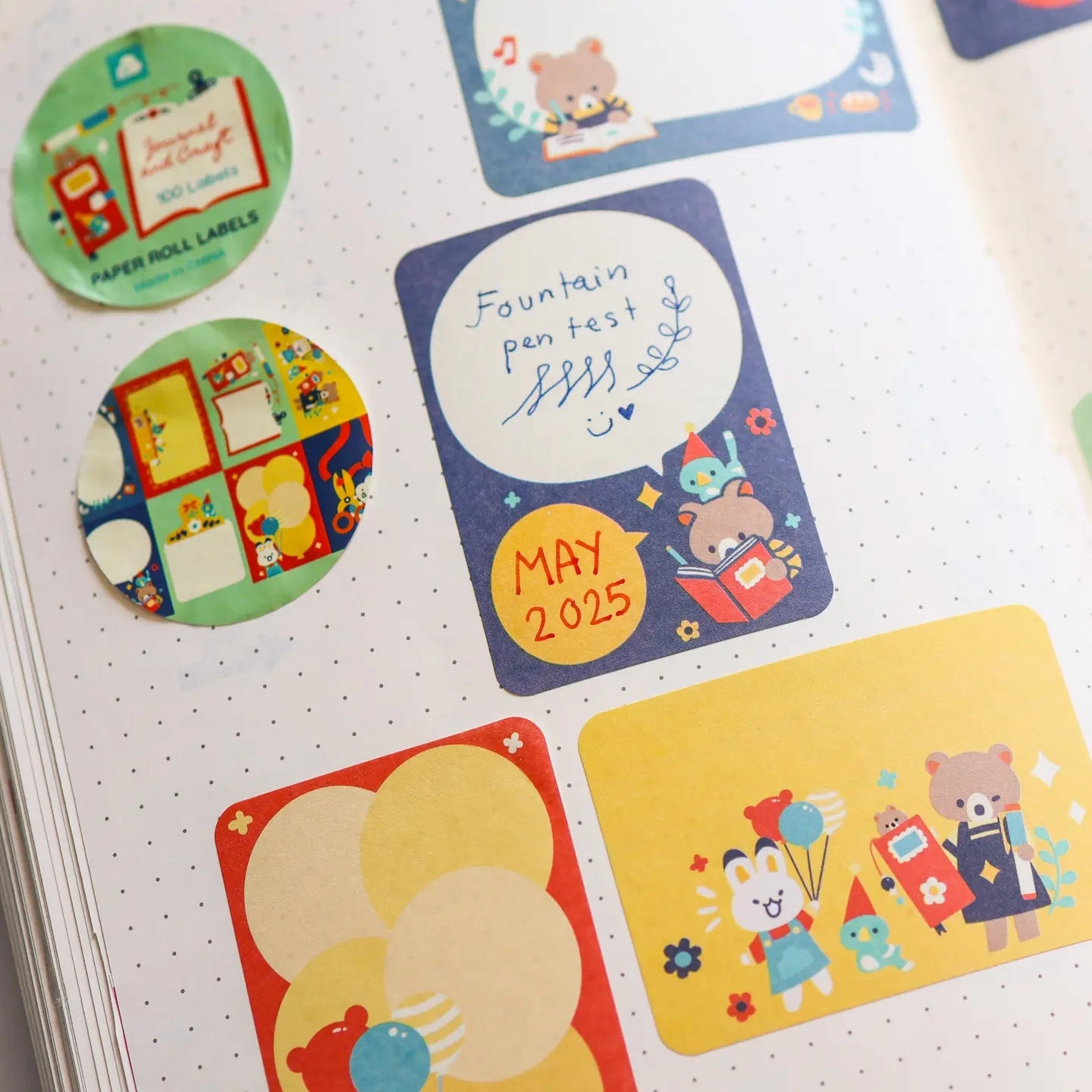 Journal And Craft Paper Labels Sticker Roll wrapped