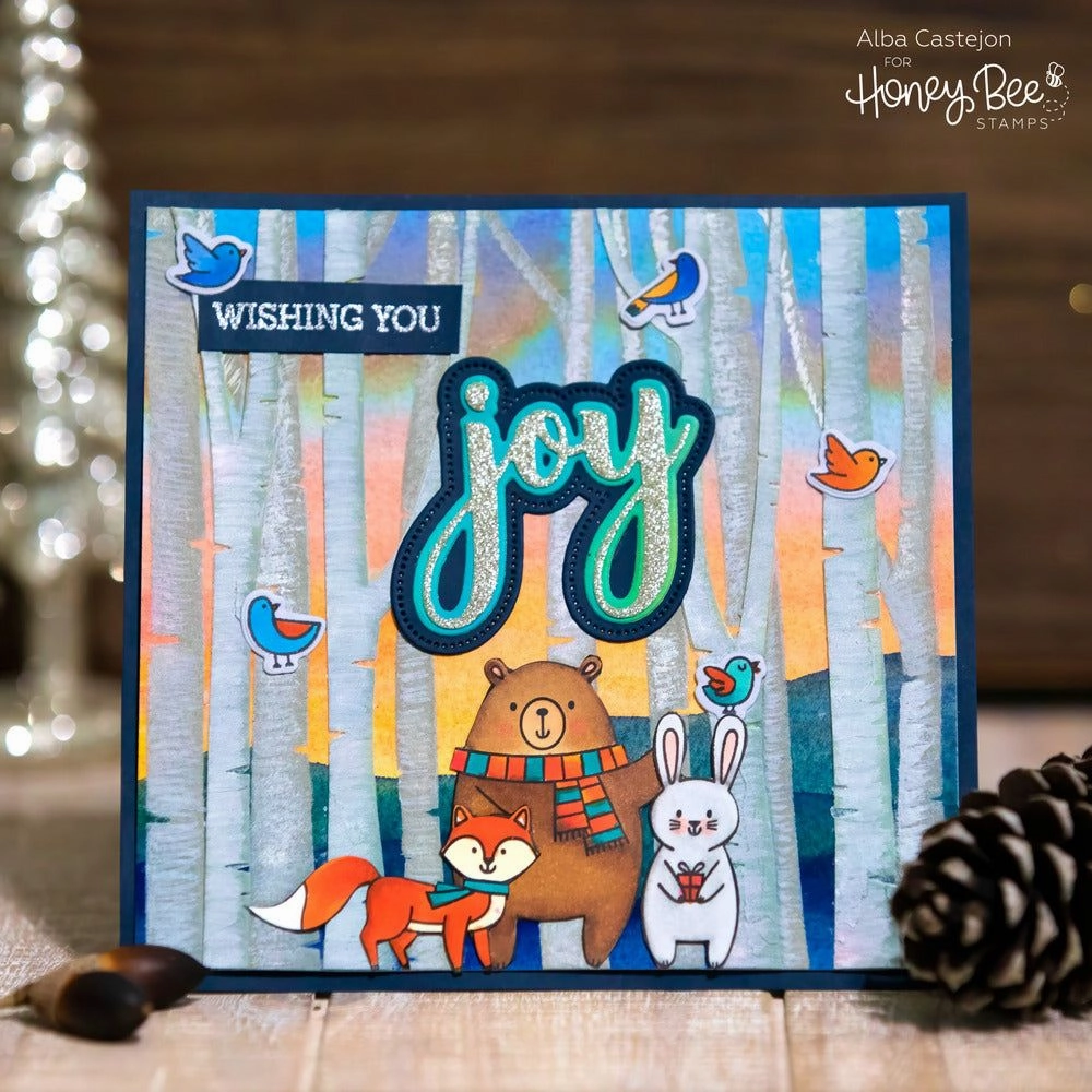 Joy - 4X4 Stamp Set - Retiring sleek earthy