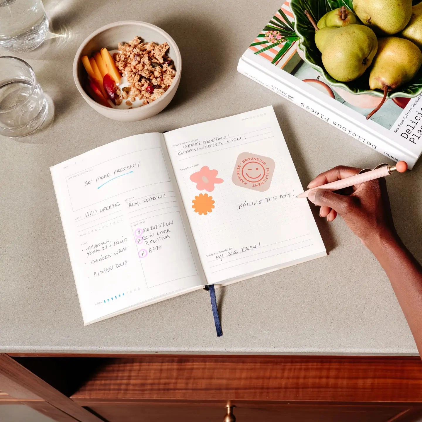 Joy Hardcover Guided Wellness Journal vivid