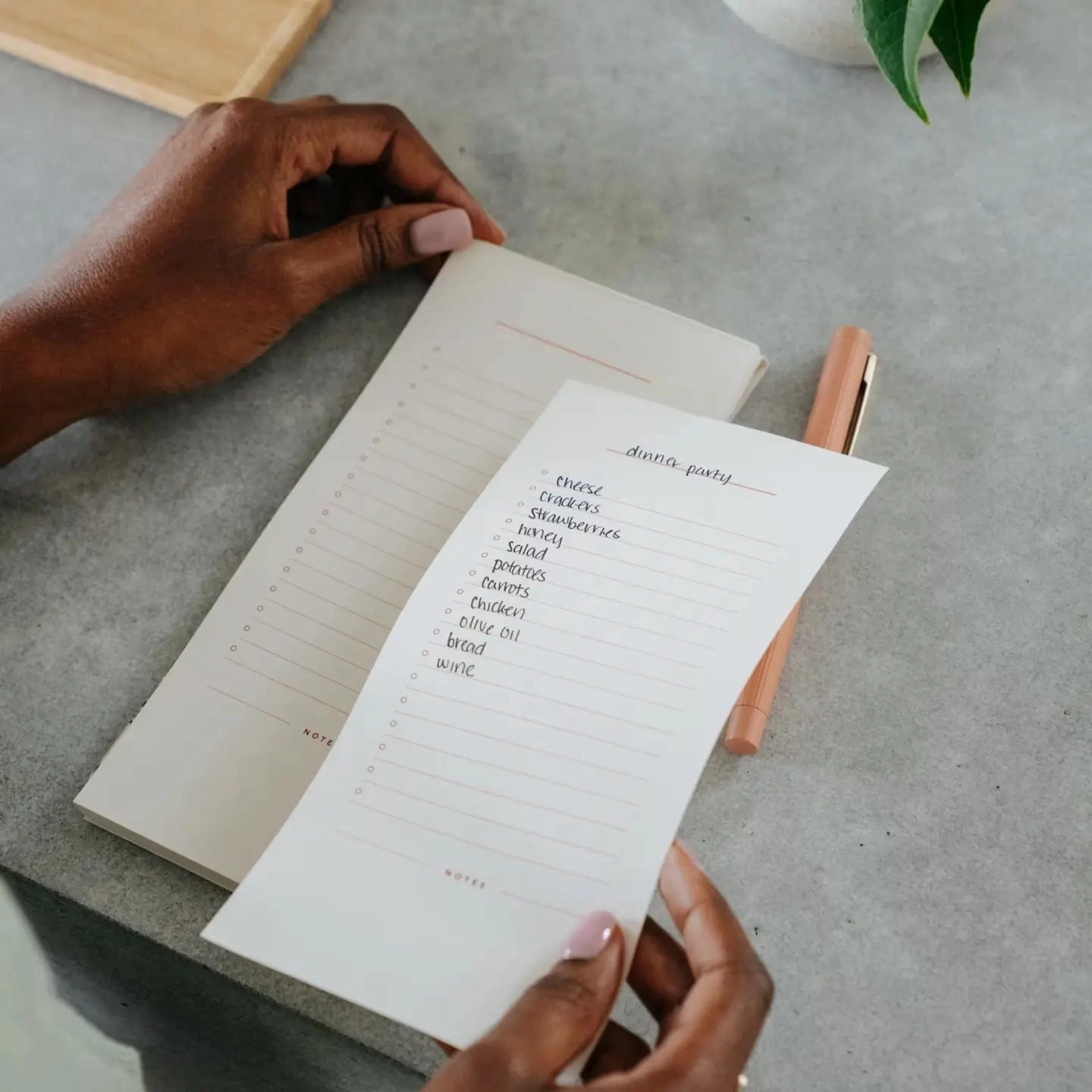 bamboo bright Joy List Notepads (Set Of 3)