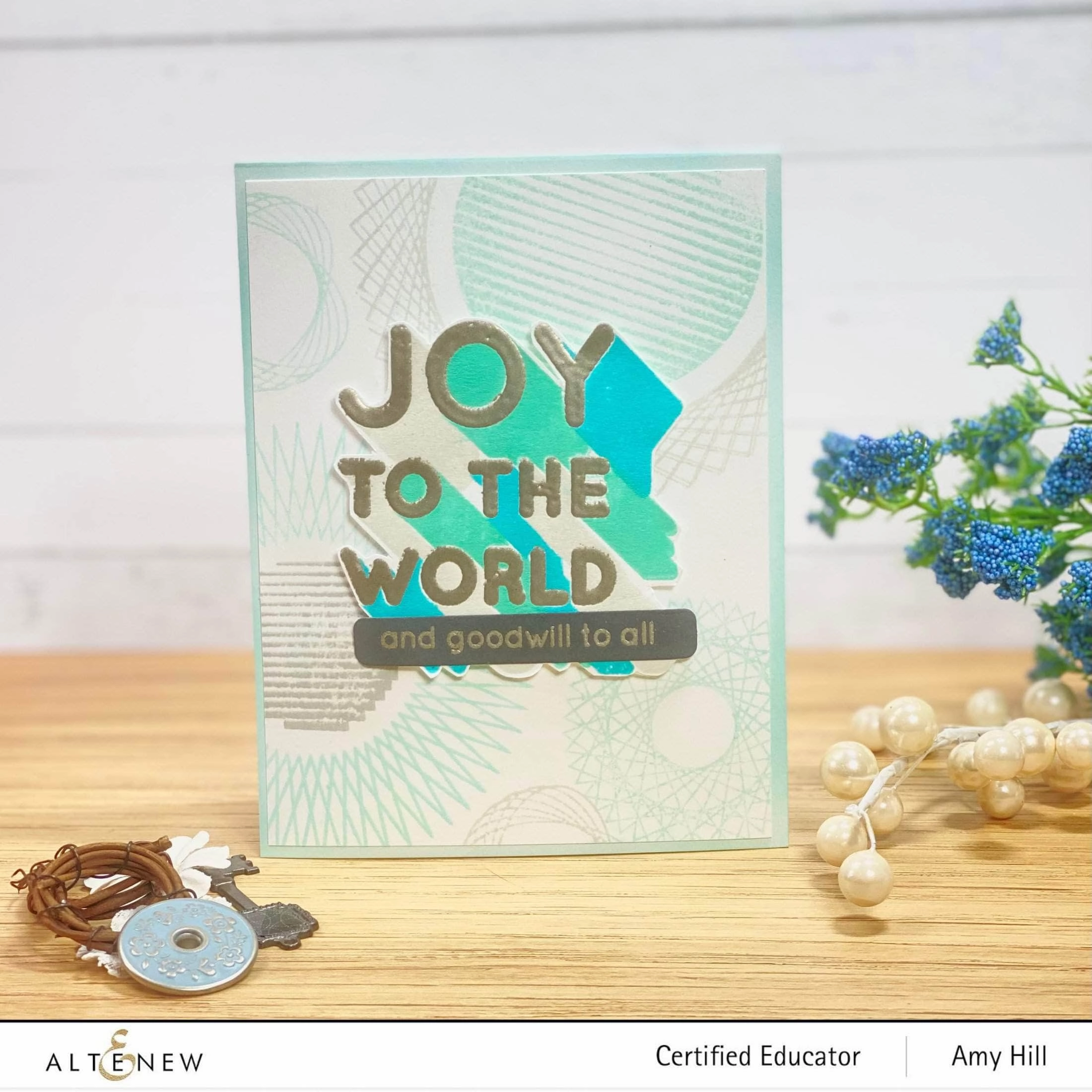 original sleek Joy To The World Typography Die Set