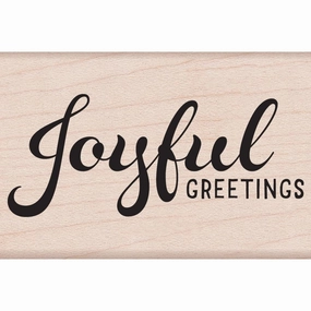 Joyful Greetings Rubber Stamp original thin