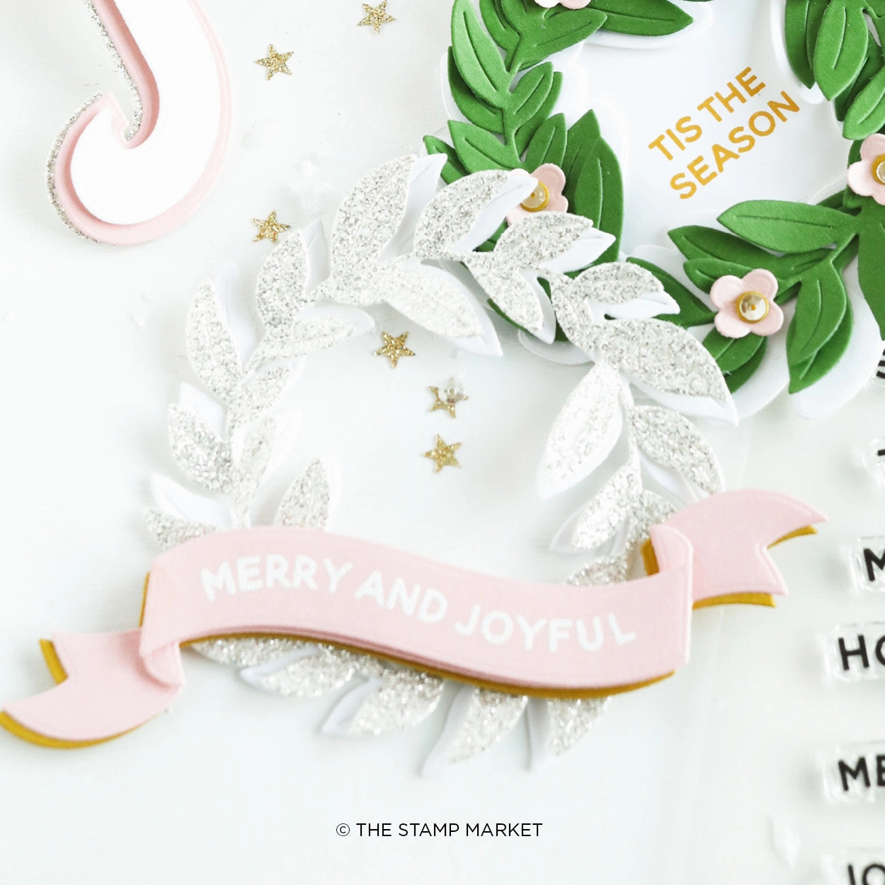 metallic Joyful Wishes Stamp