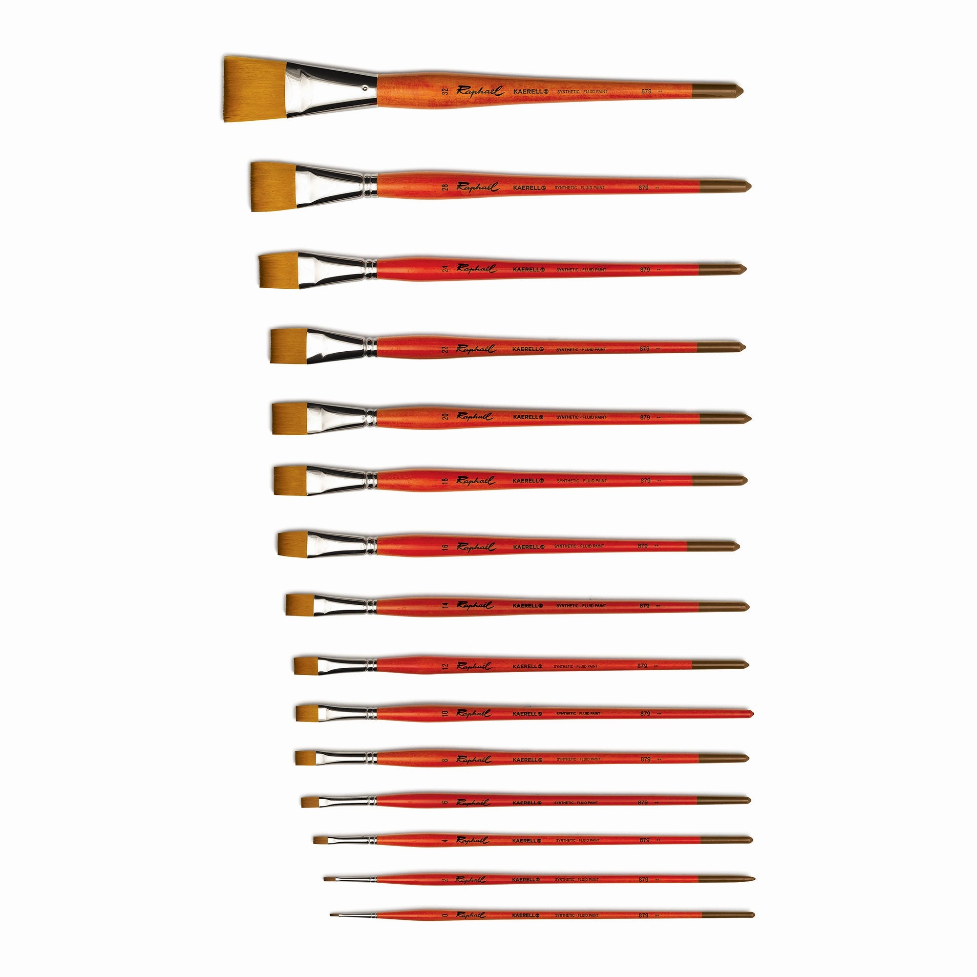 Ka?Rell S Orange Paintbrushes - Flat waterproof