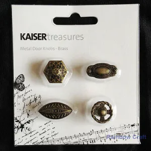 Kaisercraft Metal Door Knobs - Brass earthy