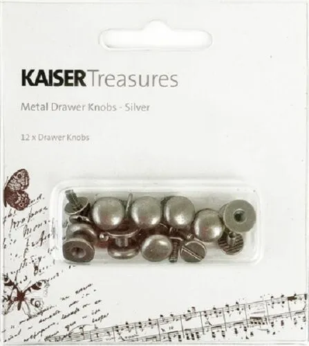 Kaisercraft Metal Drawer Knobs - Silver bright