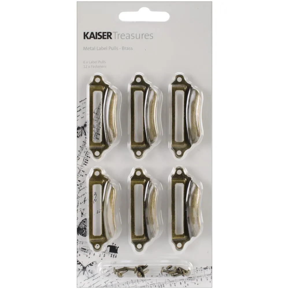 Kaisercraft Metal Label Pulls - Brass robust