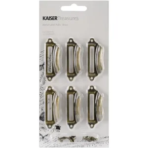 Kaisercraft Metal Label Pulls - Brass robust