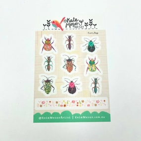 rugged multipack Kate Mason Sticker Sheet - Pretty Bugs