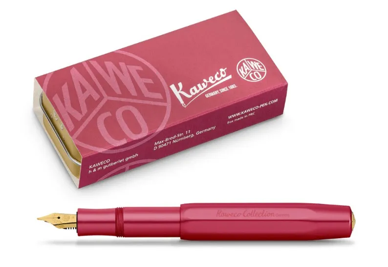 wooden Kaweco Al Sport Collector'S Edition Ruby Fountain Pen